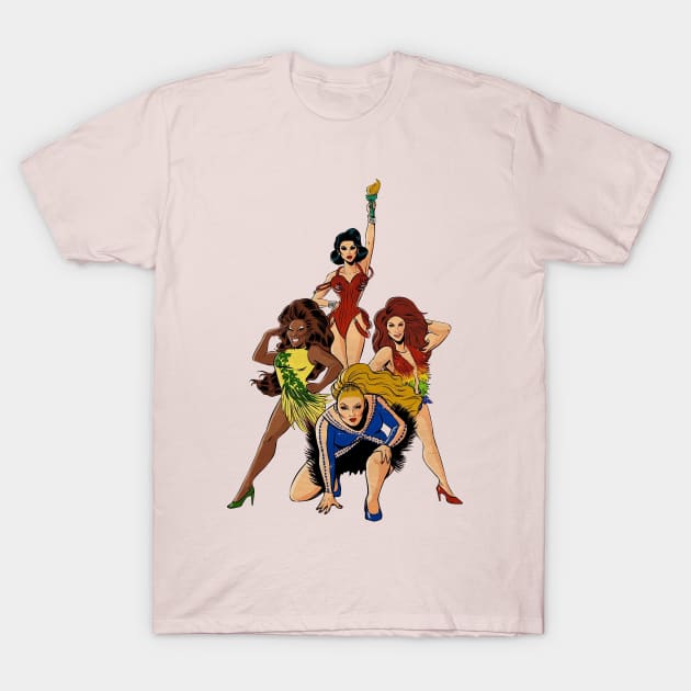 She Male in Action T-Shirt by zorata